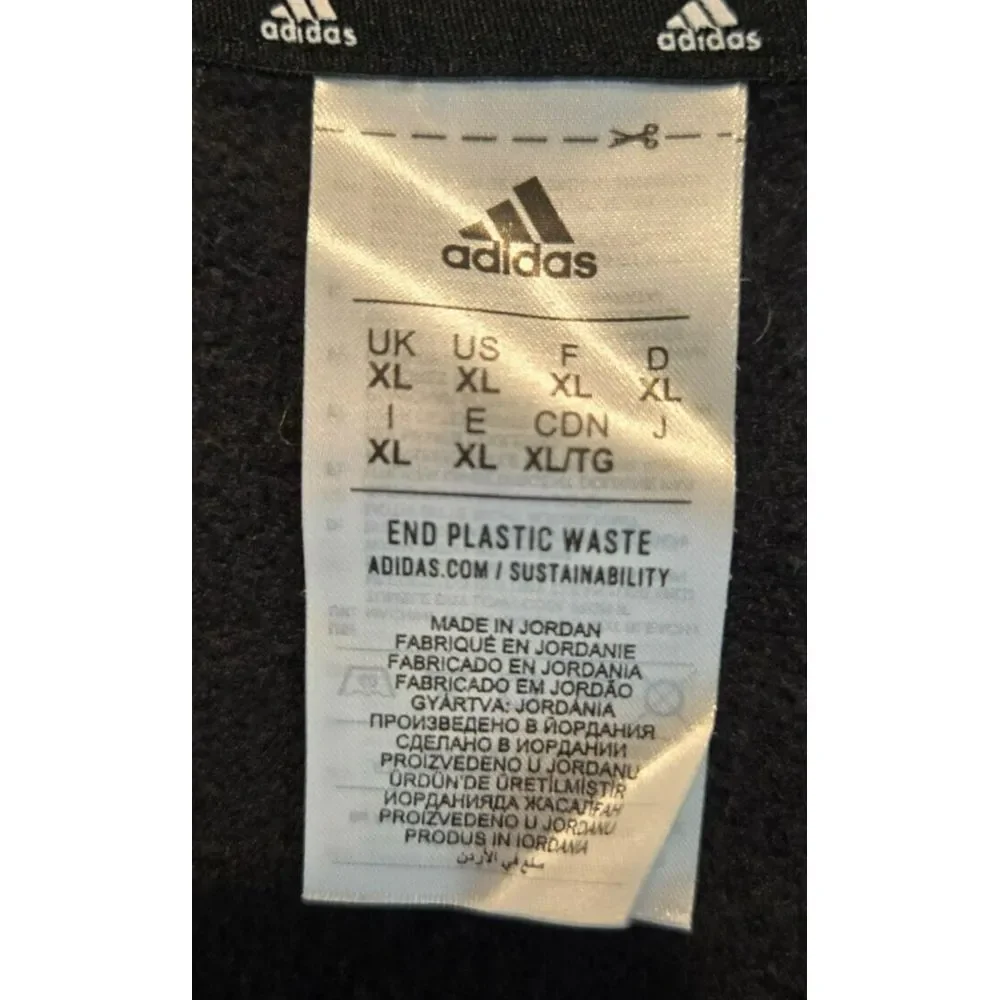 Adidas Mens M FL SW 3S Crewneck Pullover Size‎ XL Black grey Stripes. Gym